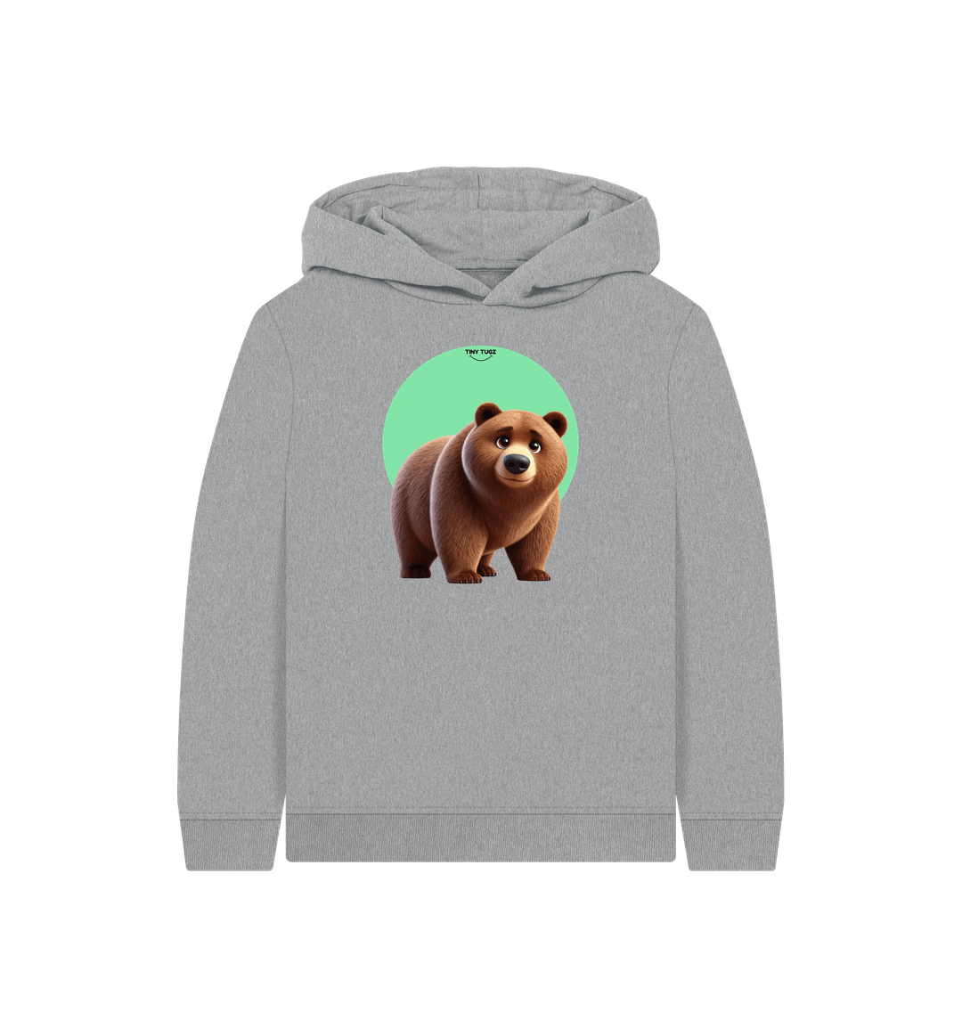 Athletic Grey Printed Kids Hoodie