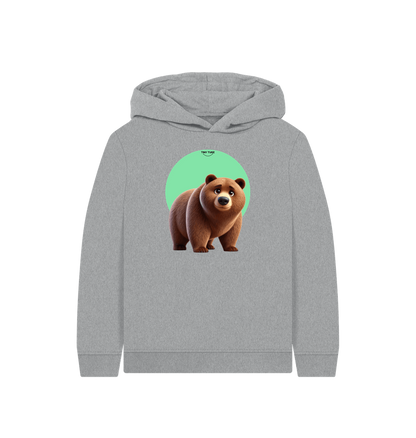 Athletic Grey Printed Kids Hoodie