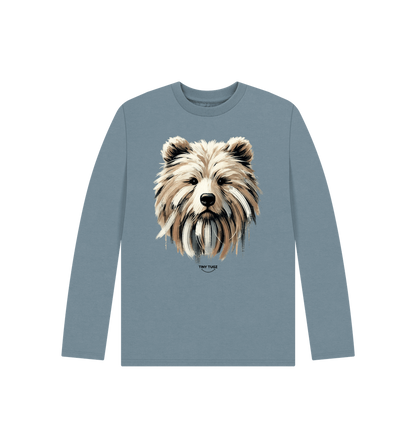 Stone Blue Printed Kids T-Shirt