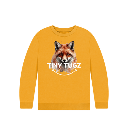 Mustard Printed Kids Jumper