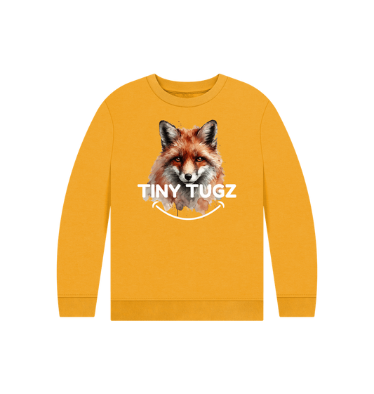 Mustard Printed Kids Jumper