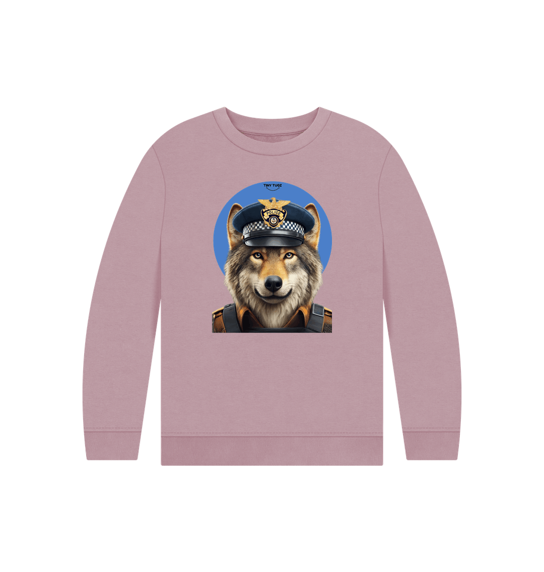Mauve Printed Kids Jumper