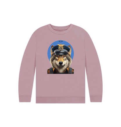 Mauve Printed Kids Jumper