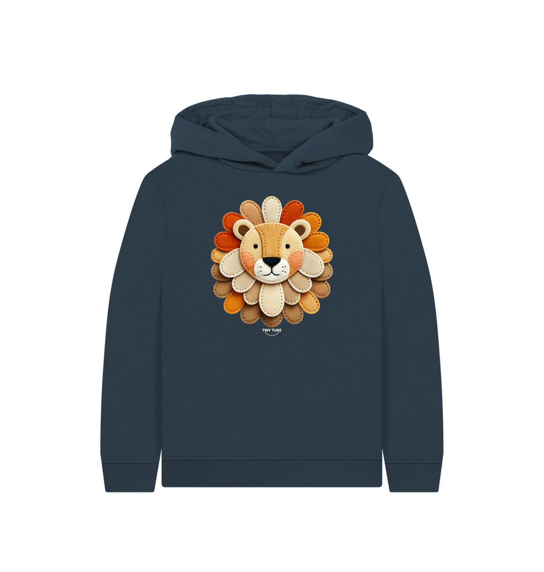 Navy Blue Printed Kids Hoodie