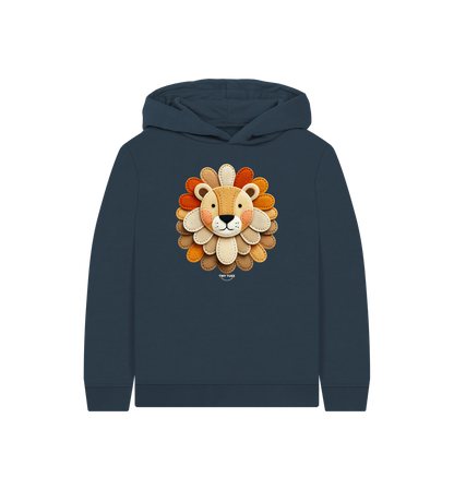 Navy Blue Printed Kids Hoodie