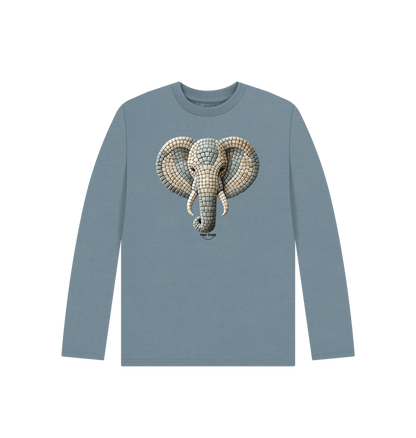 Stone Blue Printed Kids T-Shirt