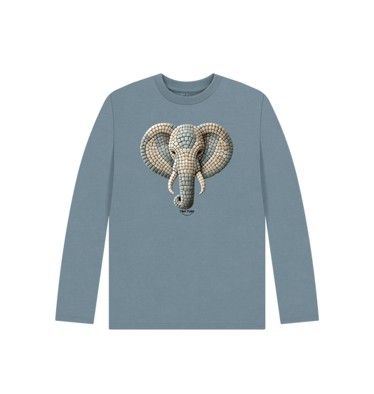 Stone Blue Printed Kids T-Shirt