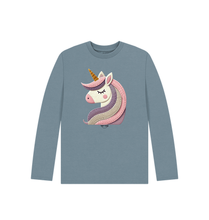 Stone Blue Printed Kids T-Shirt