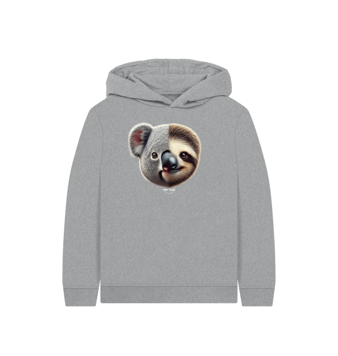 Athletic Grey Printed Kids Hoodie