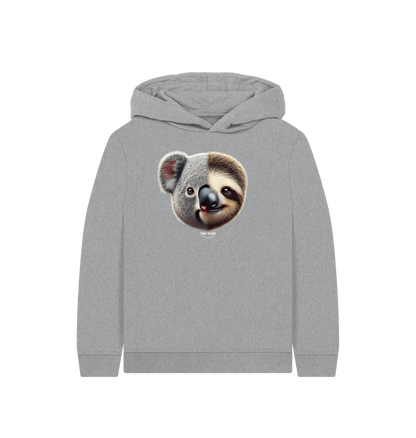 Athletic Grey Printed Kids Hoodie