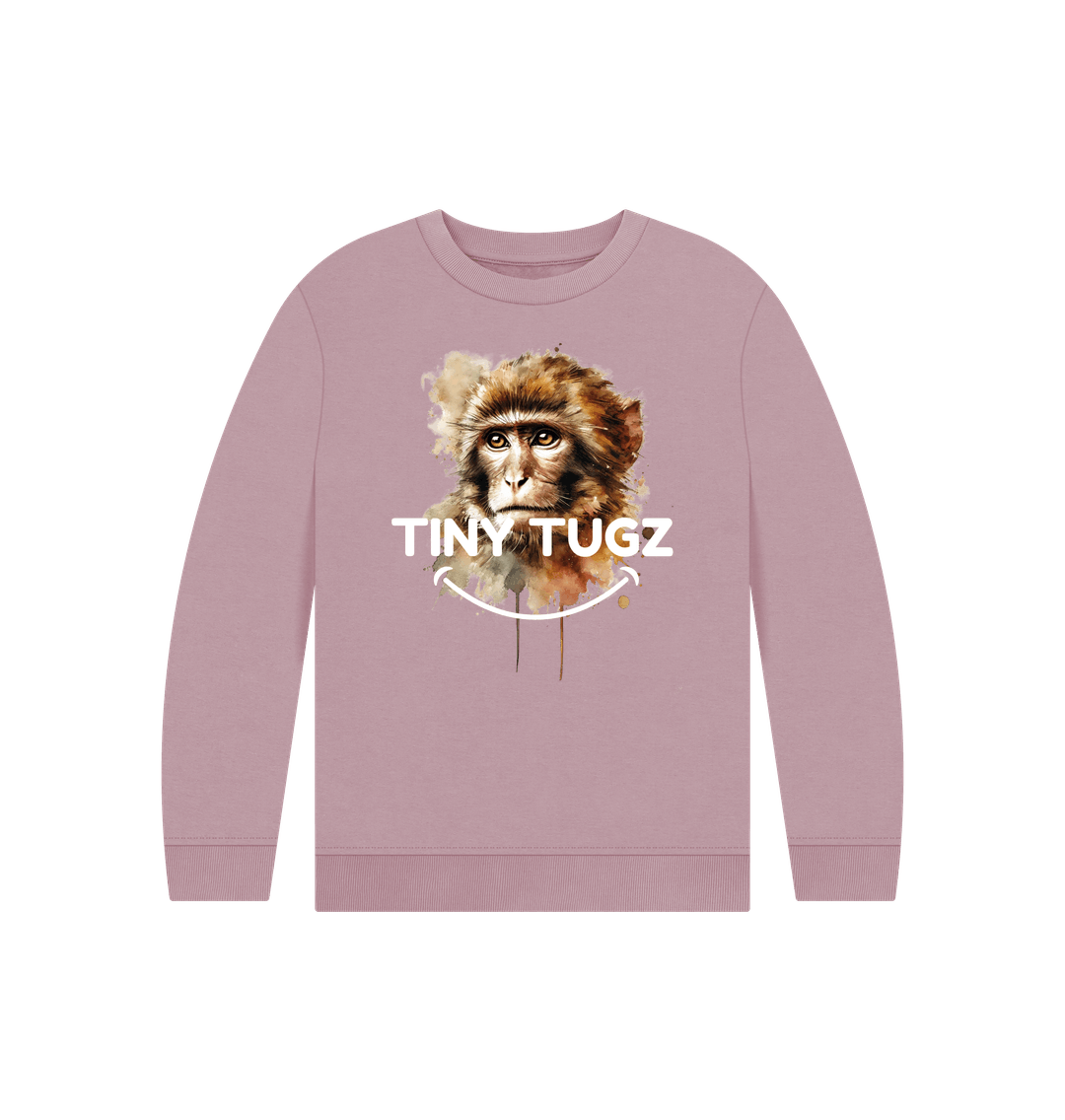 Mauve Printed Kids Jumper