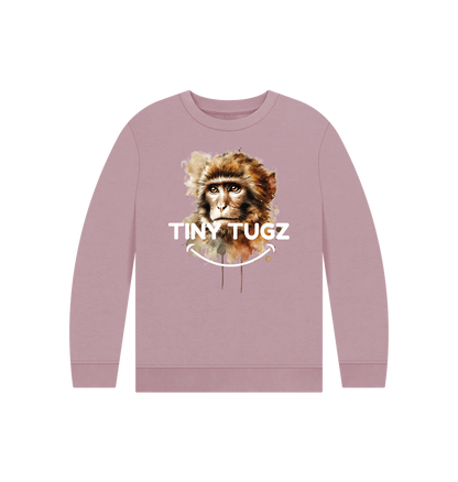 Mauve Printed Kids Jumper