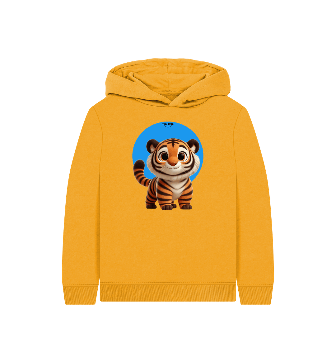 Mustard Printed Kids Hoodie