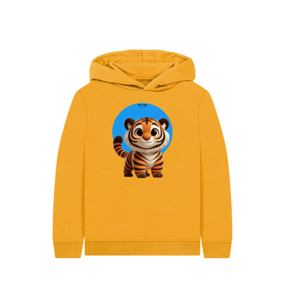 Mustard Printed Kids Hoodie