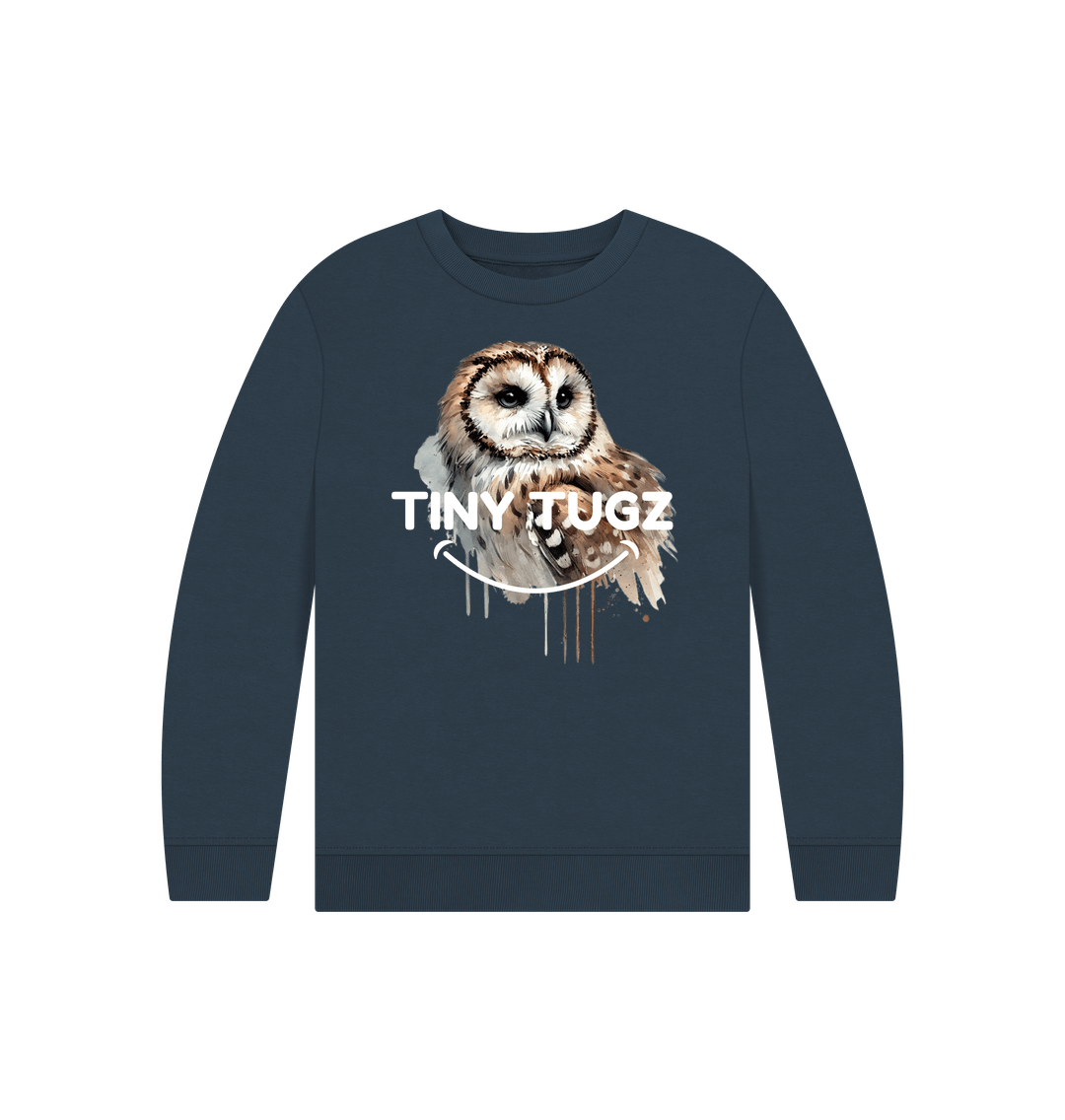 Navy Blue Printed Kids Jumper