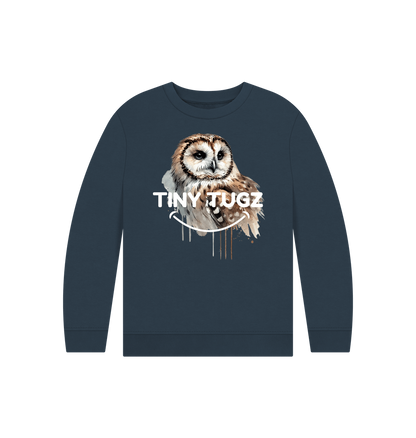 Navy Blue Printed Kids Jumper