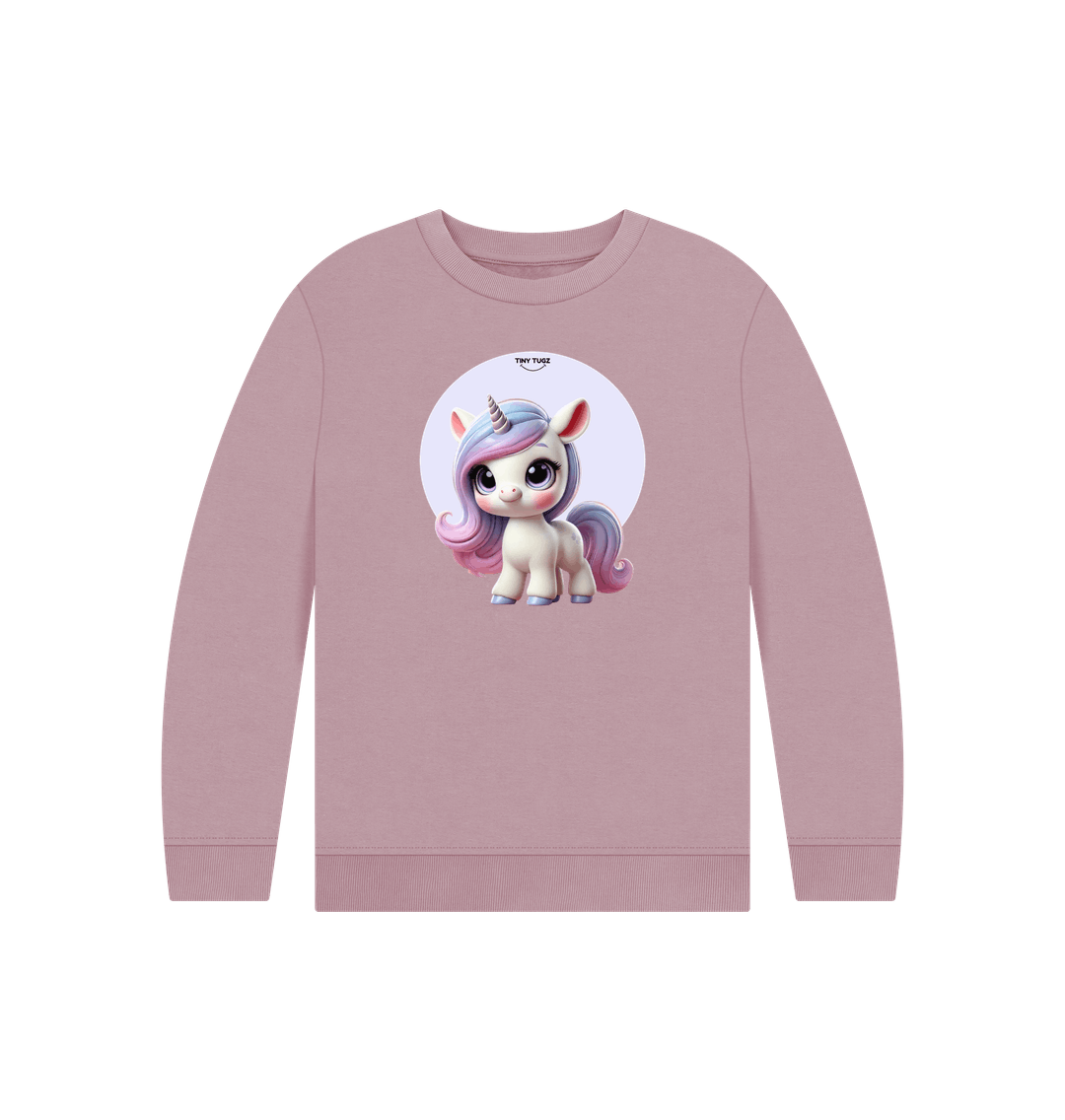 Mauve Printed Kids Jumper
