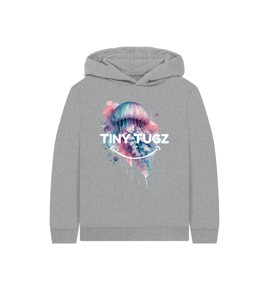Athletic Grey Printed Kids Hoodie