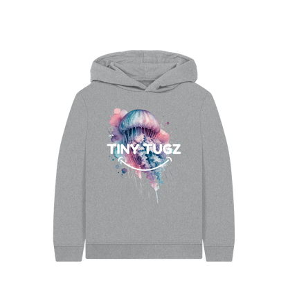 Athletic Grey Printed Kids Hoodie