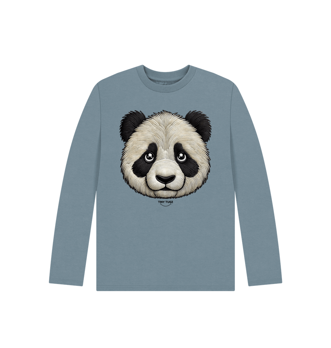 Stone Blue Printed Kids T-Shirt