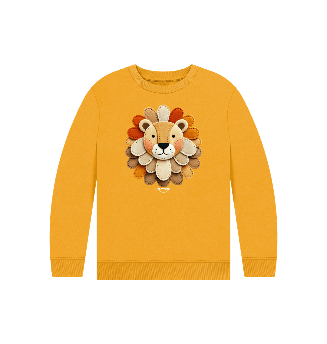 Mustard Printed Kids Jumper