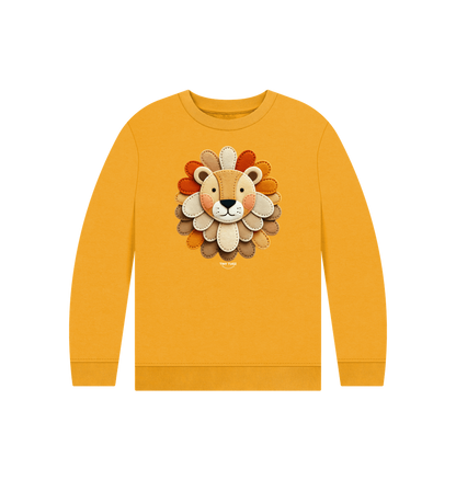 Mustard Printed Kids Jumper