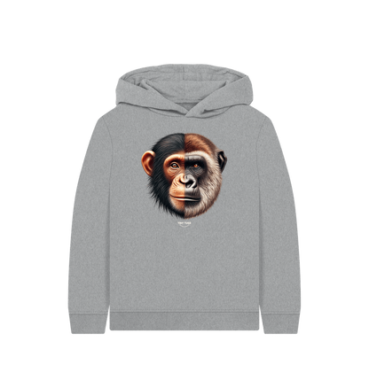 Athletic Grey Printed Kids Hoodie