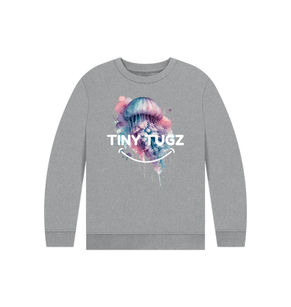 Athletic Grey Printed Kids Jumper