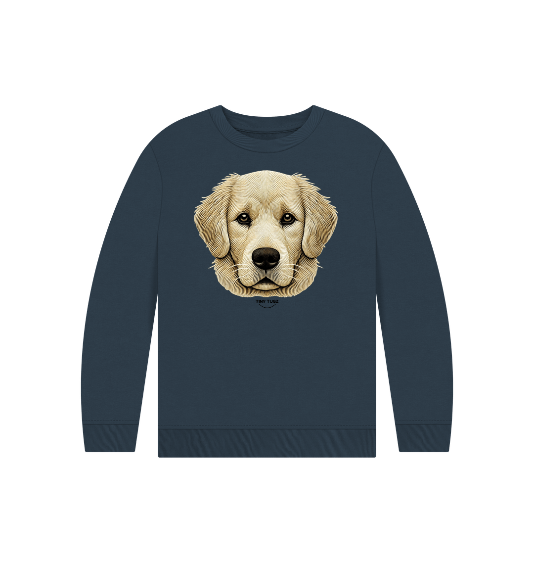Navy Blue Printed Kids Jumper