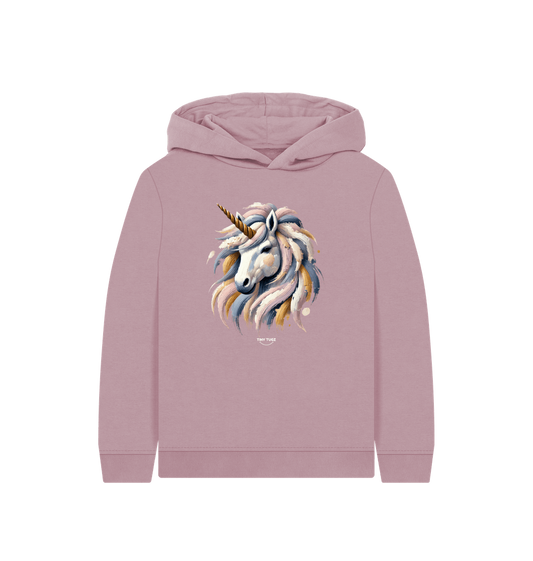 Mauve Printed Kids Hoodie