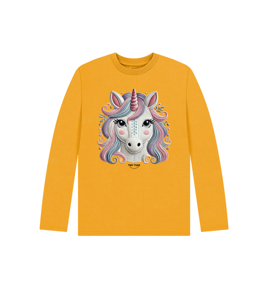 Mustard Printed Kids T-Shirt