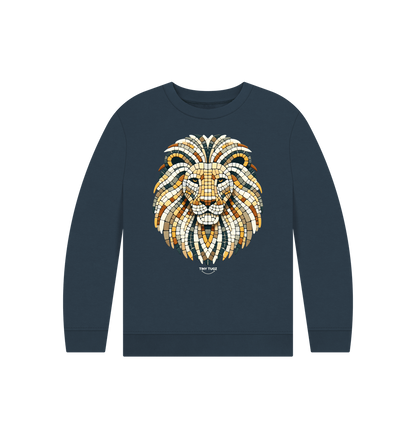 Navy Blue Printed Kids Jumper