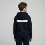 Tiny Tugz™ 100% Organic Cotton Teen Tracksuit – Stripe Logo – Navy