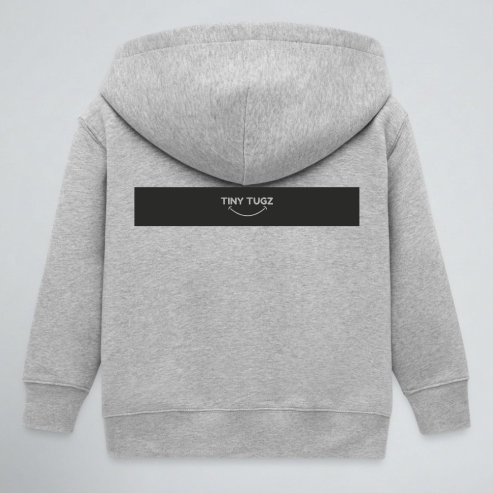 Tiny Tugz™ 100% Organic Cotton Kids Tracksuit – Stripe Logo – Grey