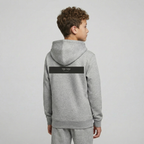 Tiny Tugz™ 100% Organic Cotton Teen Zip Hoodie – Stripe Logo – Grey