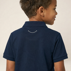 Kids Smart Casual Organic Cotton Set (Navy Polo + Grey Shorts)