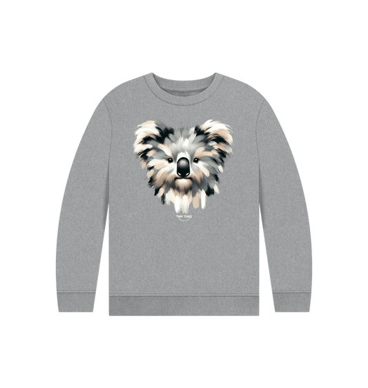 Athletic Grey Printed Kids Jumper