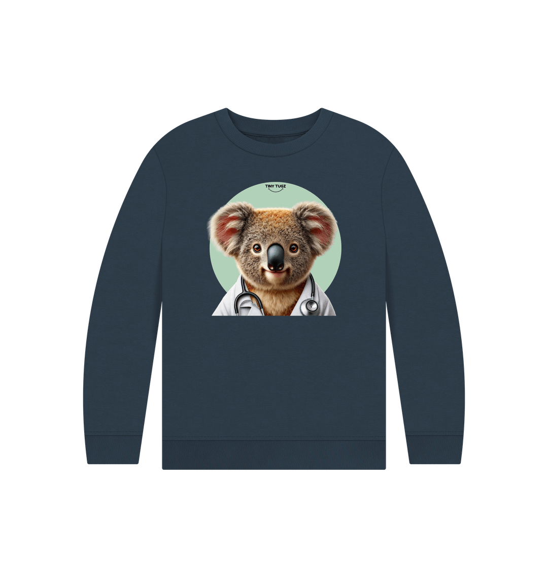 Navy Blue Printed Kids Jumper