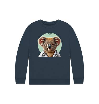 Navy Blue Printed Kids Jumper