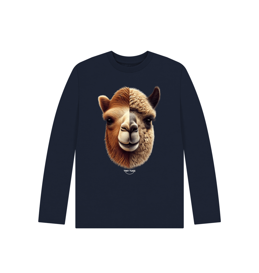 Navy Blue Printed Kids T-Shirt