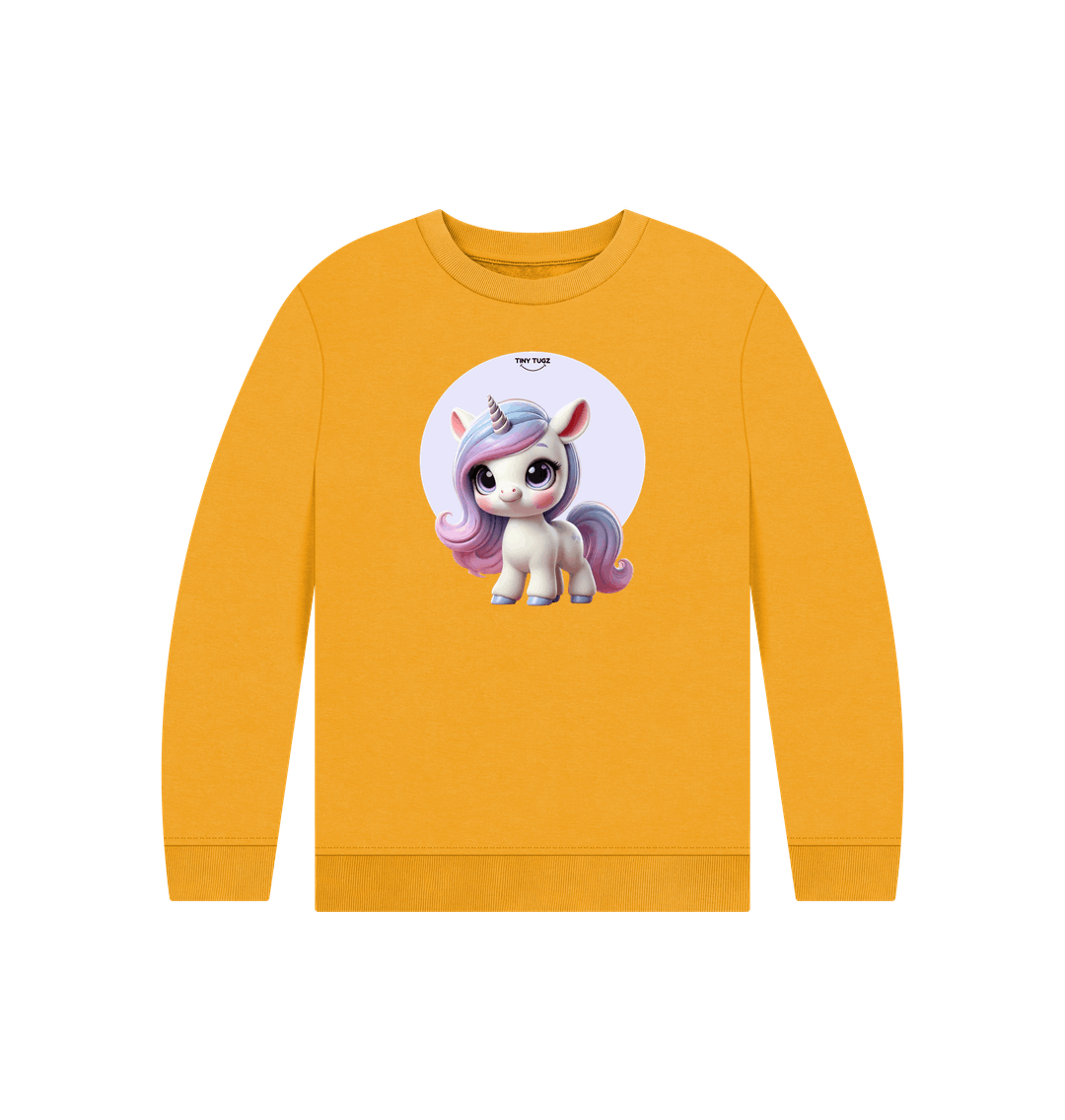 Mustard Printed Kids Jumper