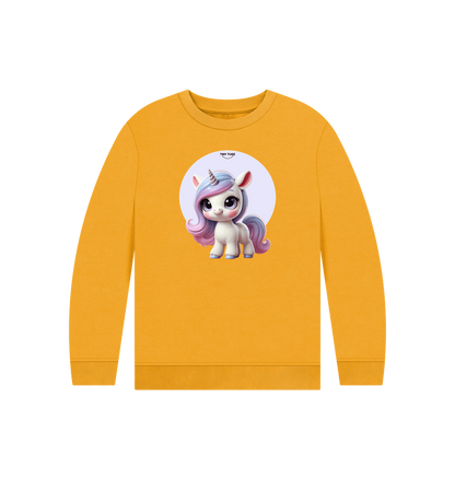 Mustard Printed Kids Jumper