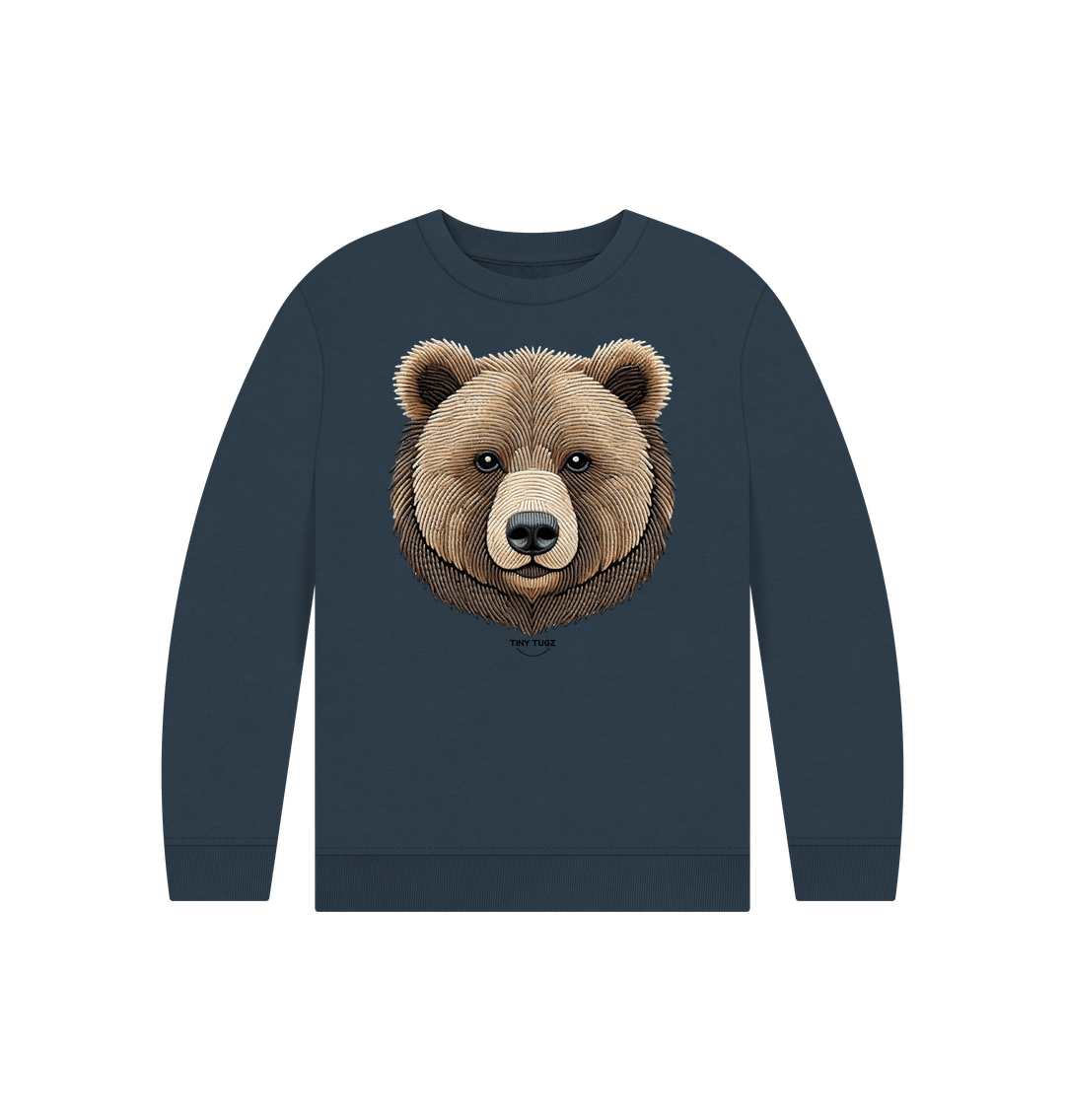 Navy Blue Printed Kids Jumper