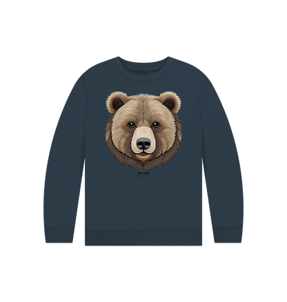 Navy Blue Printed Kids Jumper