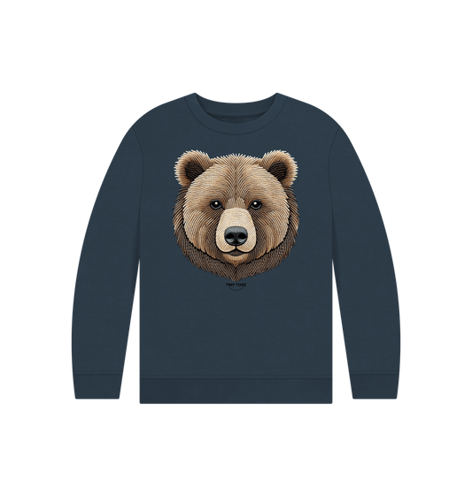Navy Blue Printed Kids Jumper