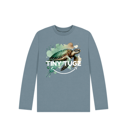 Stone Blue Printed Kids T-Shirt