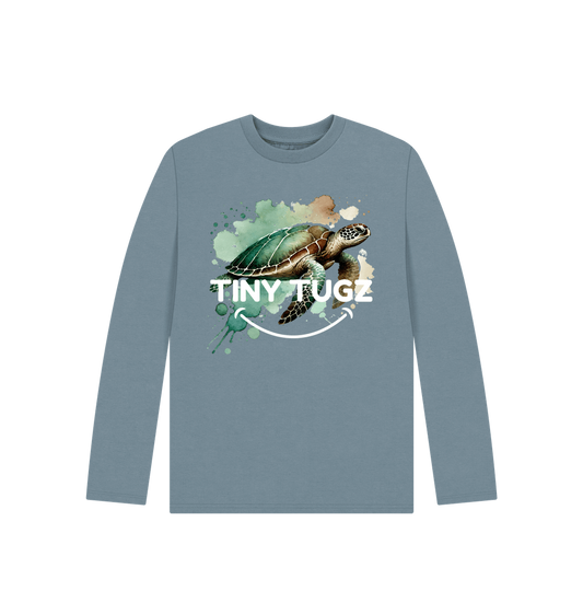 Stone Blue Printed Kids T-Shirt
