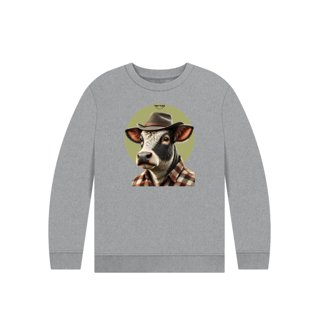 Athletic Grey Printed Kids Jumper