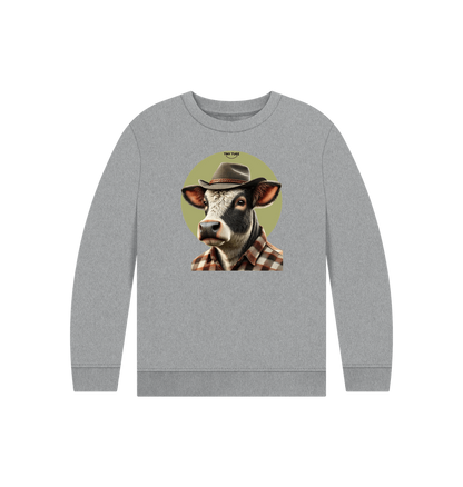 Athletic Grey Printed Kids Jumper