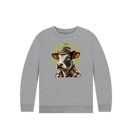 Athletic Grey Printed Kids Jumper